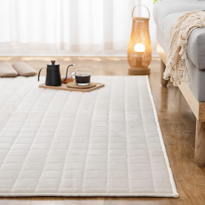 ivory quilted rug online amazon