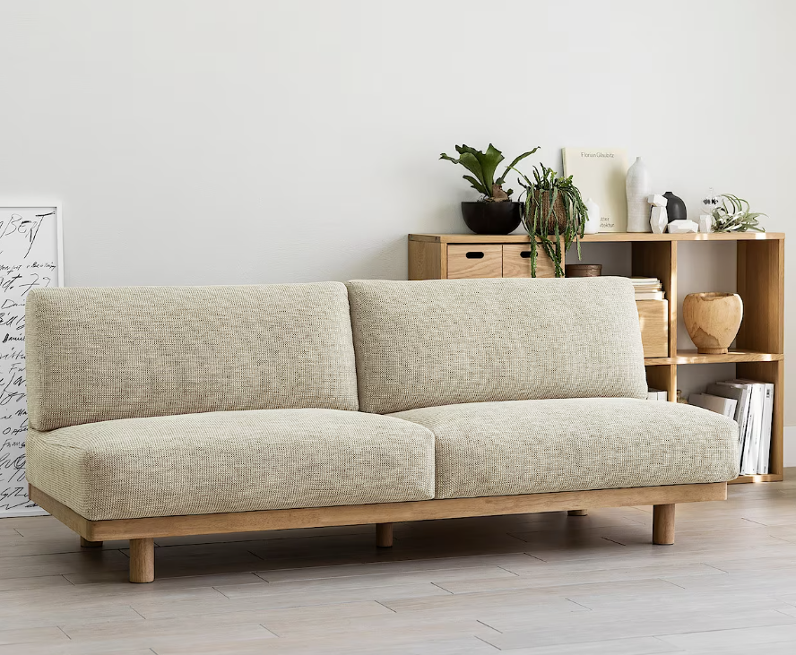 comfortable beige sofa online muji