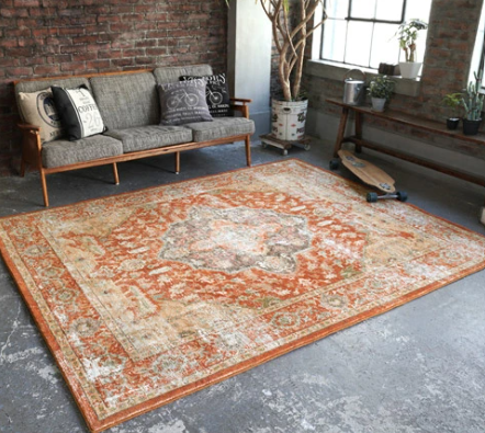 orange vintage rug online rakuten